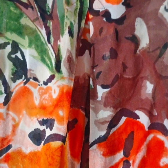 Newports News Sheer Floral Print Blouse Sz XL - Picture 5 of 5